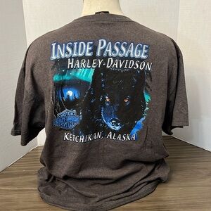 HARLEY DAVIDSON ALASKA GRAY TEE SHIRT MENS SIZE XL